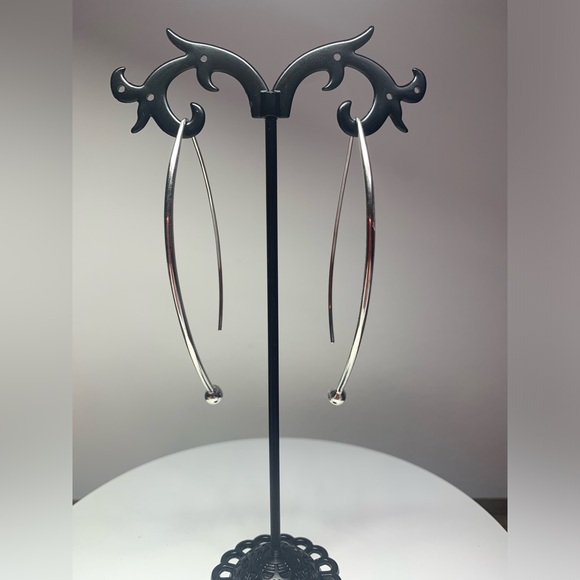 Silpada Vintage Sterling BALANCING ACT Ball Threader Earrings - Picture 2 of 15